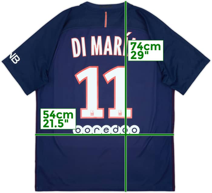 2016-17 Paris Saint-Germain Home Shirt Di Maria #11 - 8/10 - (L)