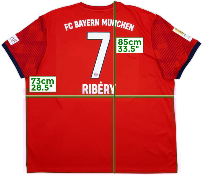 2018-19 Bayern Munich Home Shirt Ribery #7 - 9/10 - (3XL)