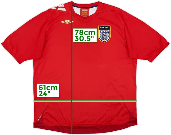 2006-08 England Away Shirt - 5/10 - (XXL)