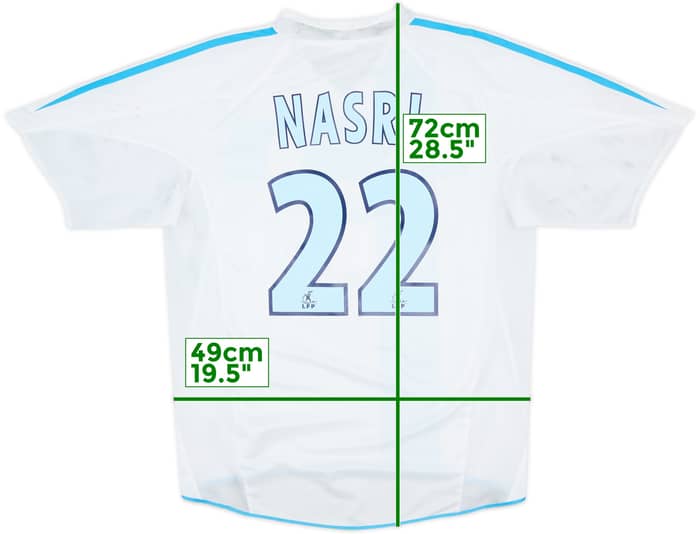 2004-05 Olympique Marseille Home Shirt Nasri #22 - 7/10 - (S)