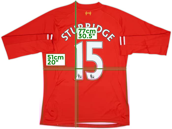 2013-14 Liverpool Home L/S Shirt Sturridge #15 - 6/10 - (M)