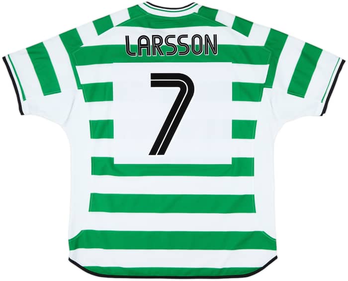 2001-03 Celtic Home Shirt Larsson #7 - 8/10 - (XXL)
