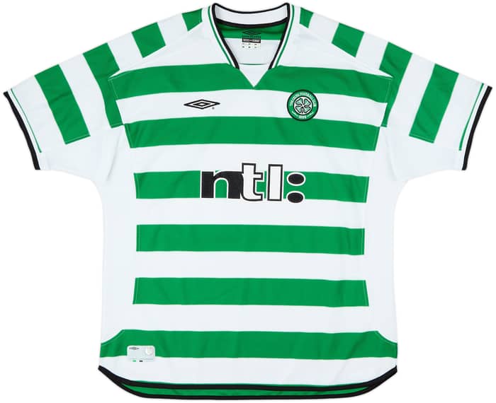 2001-03 Celtic Home Shirt Larsson #7 - 8/10 - (XXL)
