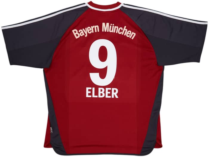 2001-02 Bayern Munich Home Shirt Elber #9 - 7/10 - (XL)