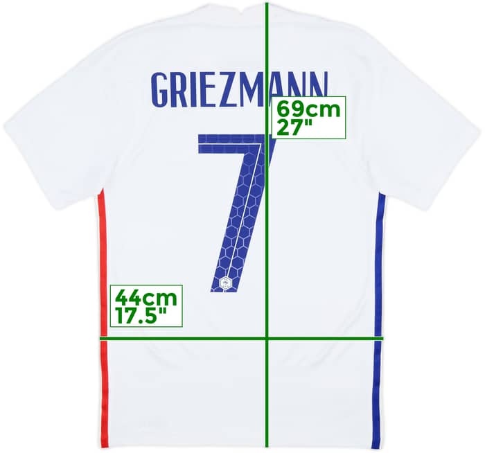 2020-21 France Away Shirt Griezmann #7 - 7/10 - (XS)