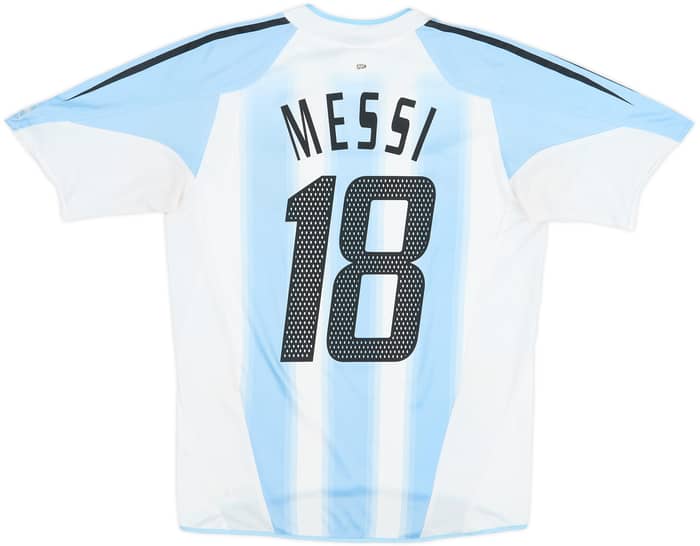 2004-05 Argentina Home Shirt Messi #18 - 7/10 - (S)