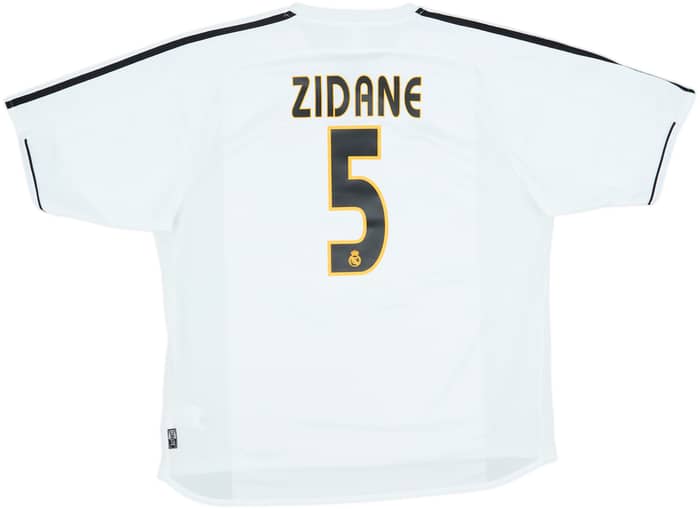 2003-04 Real Madrid Home Shirt Zidane #5 - 8/10 - (XL)