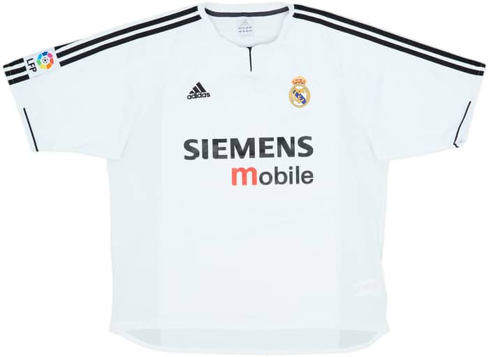2003-04 Real Madrid Home Shirt Zidane #5 - 8/10 - (XL)