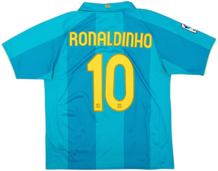 2007-09 Barcelona Away Shirt Ronaldinho #10 - 6/10 - (XL)