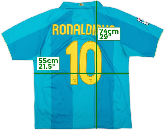 2007-09 Barcelona Away Shirt Ronaldinho #10 - 6/10 - (XL)