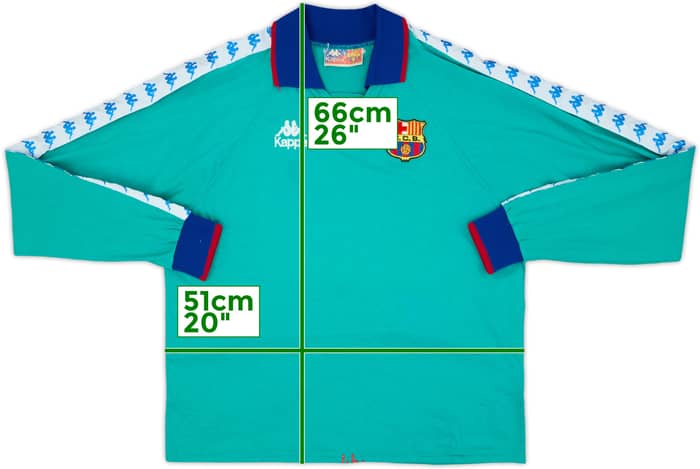 1993-94 Barcelona Kappa Training L/S Shirt - 6/10 - (S)
