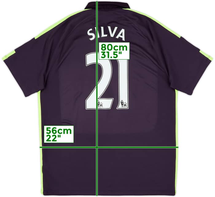 2014-15 Manchester City Third Shirt Silva #21 - 7/10 - (XL)