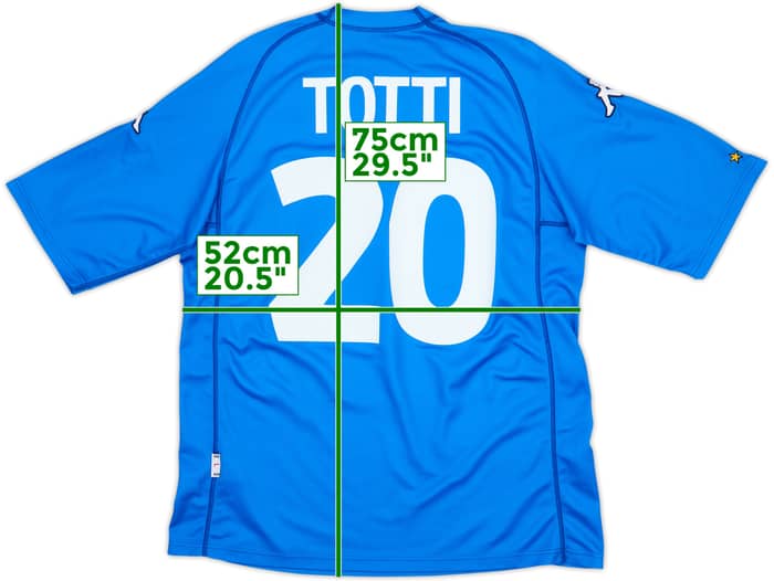 2000-01 Italy Basic Home Shirt Totti #20 - 6/10 - (L)
