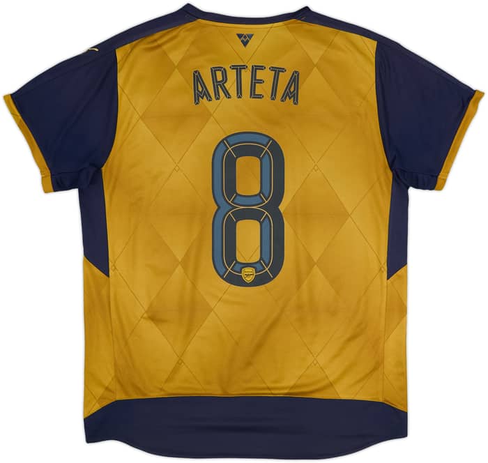 2015-16 Arsenal Away Shirt Arteta #8 - 7/10 - (L)