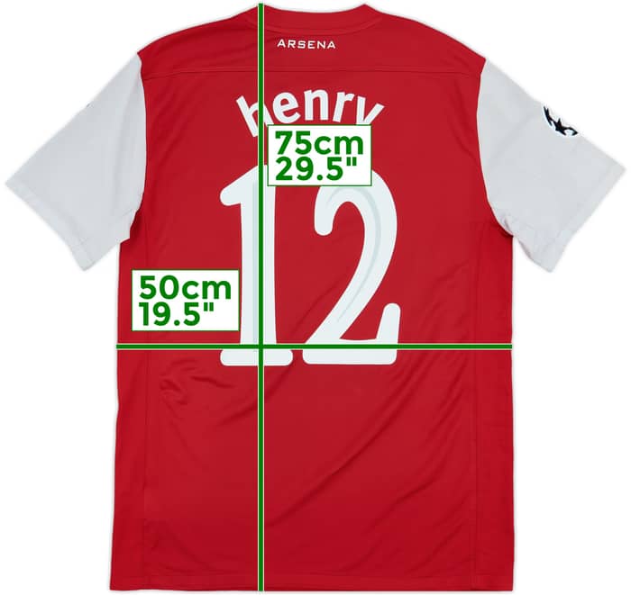 2011-12 Arsenal Home Shirt Henry #12 - 5/10 - (M)
