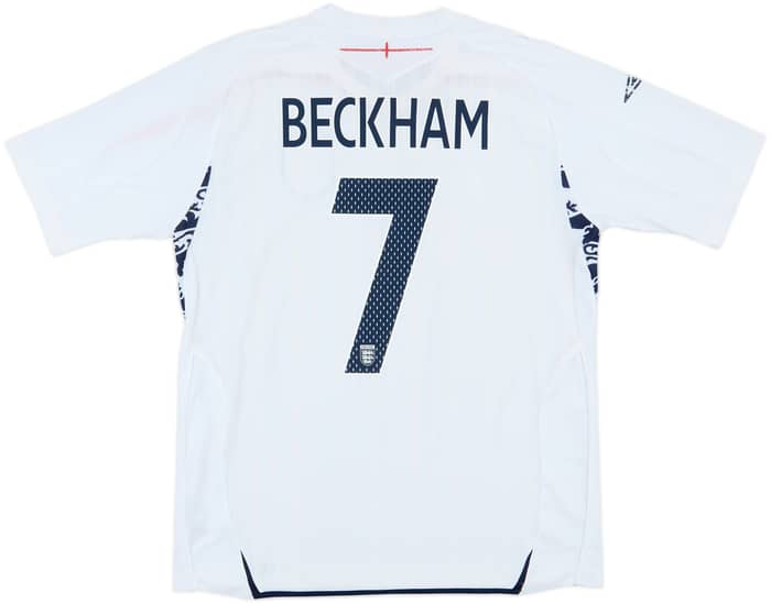 2007-09 England Home Shirt Beckham #7 - 5/10 - (L)