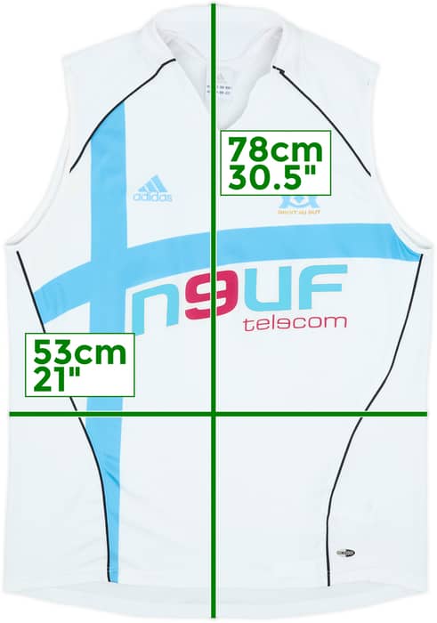 2005-06 Olympique Marseille adidas Training Vest - 8/10 - (L)