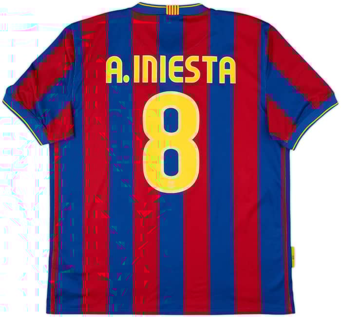 2009-10 Barcelona Home Shirt A.Iniesta #8 - 10/10 - (L)