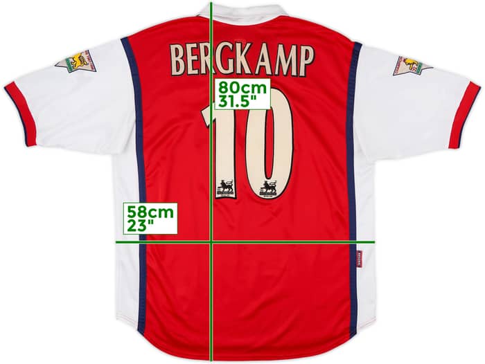 1998-99 Arsenal Home Shirt Bergkamp #10 - 8/10 - (L)