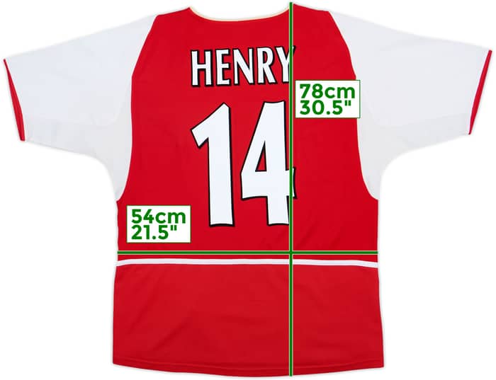 2002-04 Arsenal Home Shirt Henry #14 - 8/10 - (L)