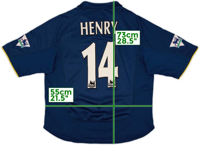 2000-02 Arsenal European Shirt Henry #14 - 8/10 - (L)