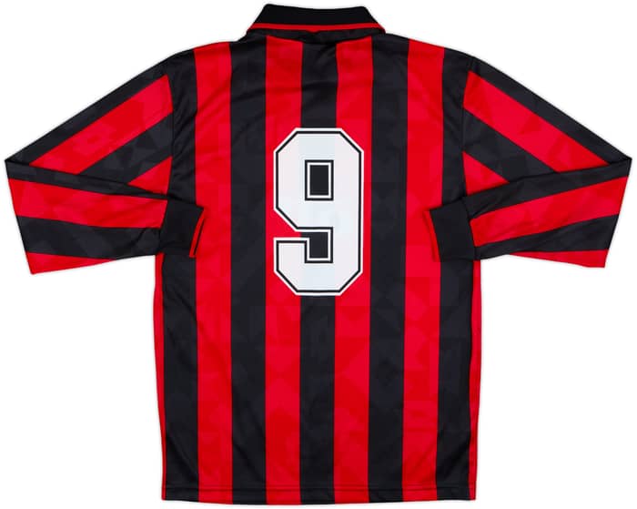 Camiseta de local L/S del AC Milan 1990-91 #9 - 9/10 - (S)