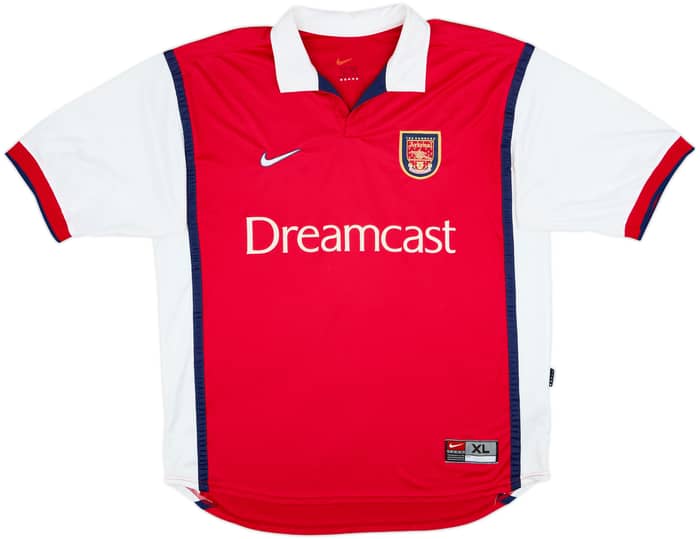 1999-00 Arsenal Home Shirt Bergkamp #10 - 9/10 - (XL)