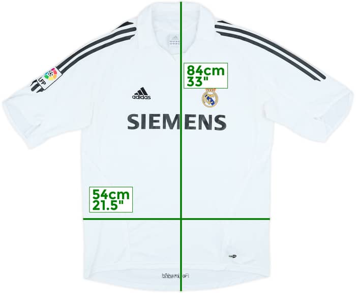 2005-06 Real Madrid Home Shirt Zidane #5 - 6/10 - (L)