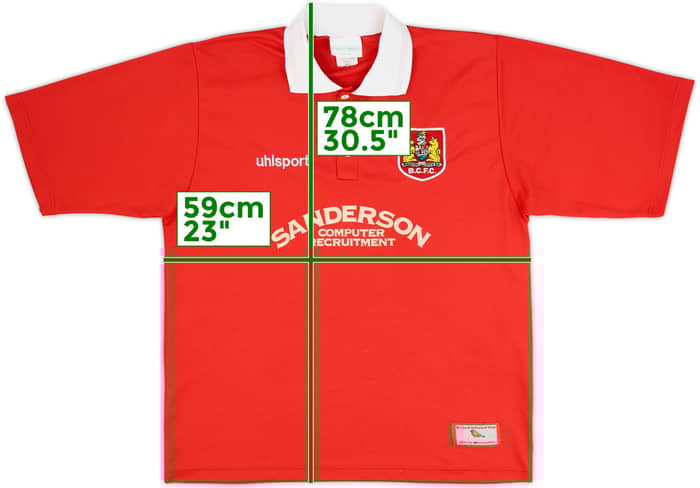 1998-99 Bristol City Home Shirt - 9/10 - (L)