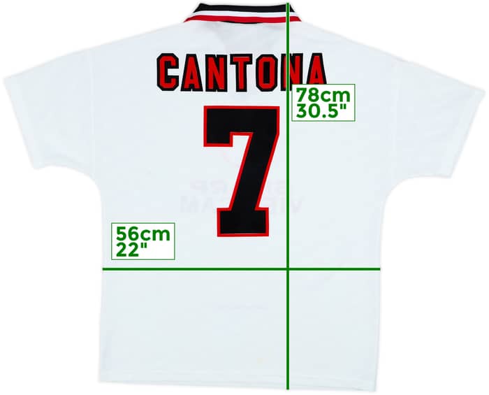 1996-97 Manchester United Away Shirt Cantona #7 - 6/10 - (L)