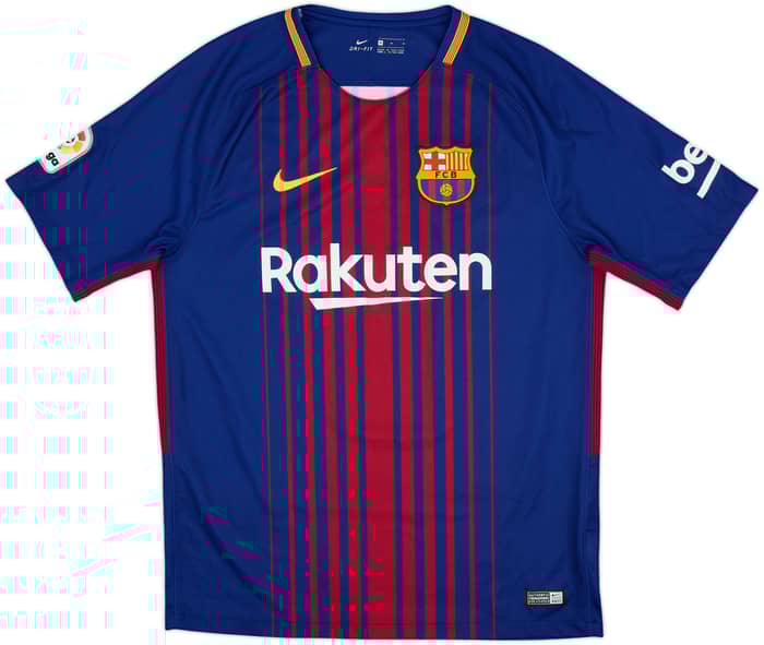 2017-18 Barcelona Home Shirt Suarez #9 - 8/10 - (M)