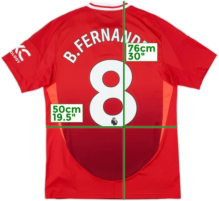 2024-25 Manchester United Home Shirt B.Fernandes #8 - 8/10 - (M)