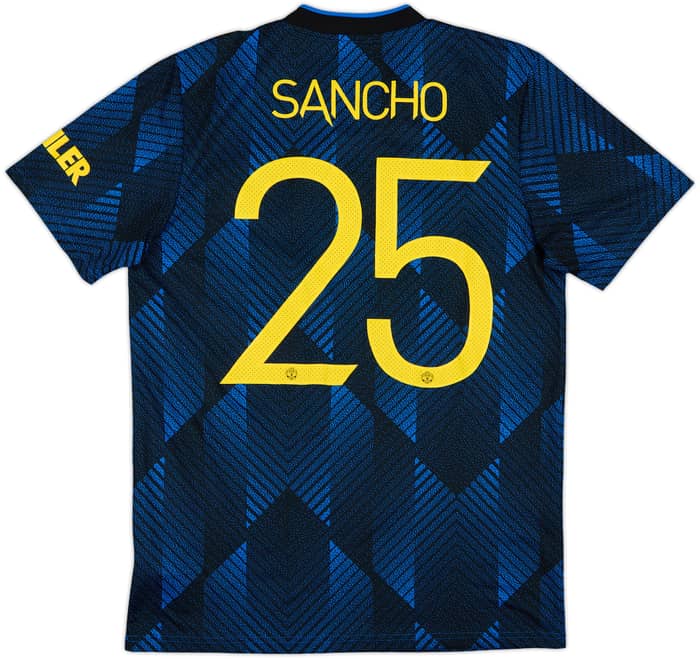 2021-22 Manchester United Third Shirt Sancho #25 - 9/10 - (M)