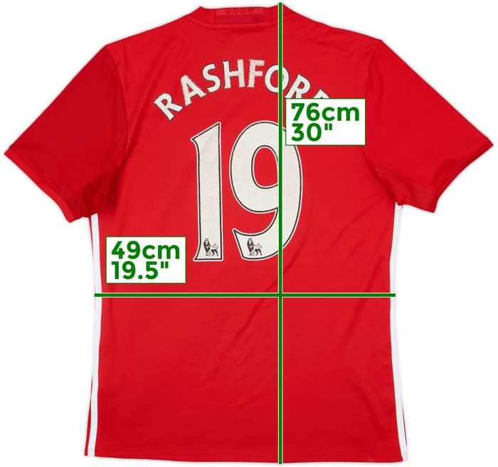 2016-17 Manchester United Home Shirt Rashford #19 - 4/10 - (M)