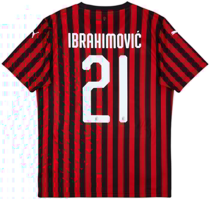 2019-20 AC Milan Home Shirt Ibrahinovic #21 - 10/10 - (M)