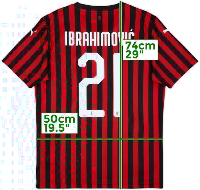 2019-20 AC Milan Home Shirt Ibrahinovic #21 - 10/10 - (M)
