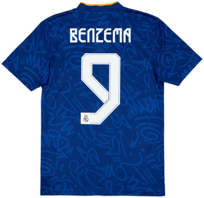 2021-22 Real Madrid Away Shirt Benzema #9 - 6/10 - (S)