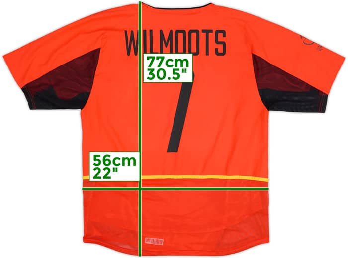 2002-04 Belgium Player Issue Home Shirt Wilmoots #7 - 8/10 - (L)