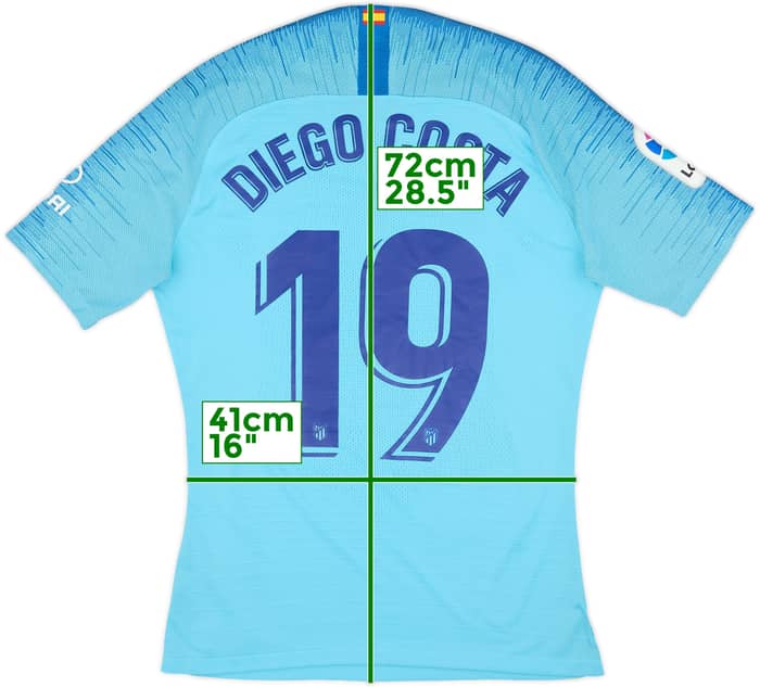 2018-19 Atletico Madrid Authentic Away Shirt Diego Costa #19 - 7/10 - (M)