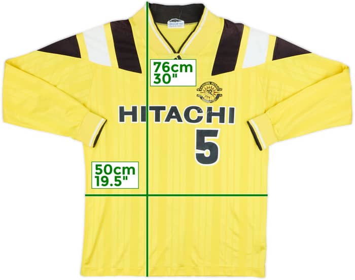 1992 Kashiwa Reysol Home L/S Shirt #5 - 5/10 - (L)