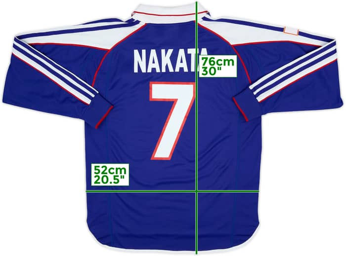 2000 Japan Player Issue Home L/S Shirt Nakata #7 - 9/10 - (L)