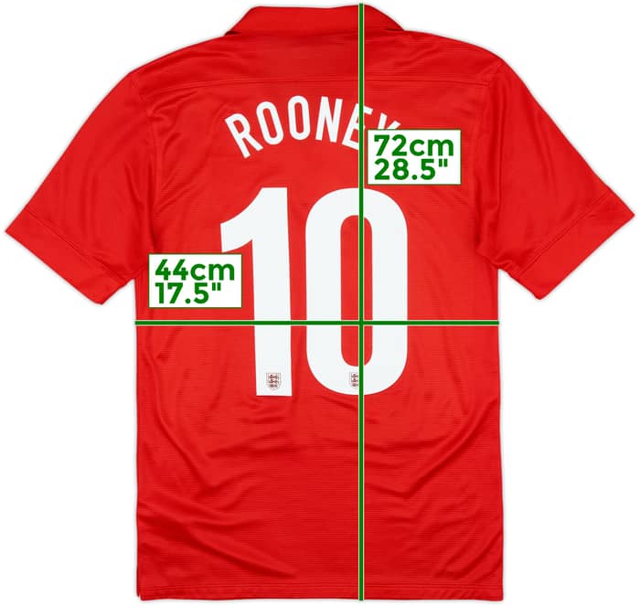 2013 England Away 150th Anniversary Shirt Rooney #10 - 8/10 - (S)