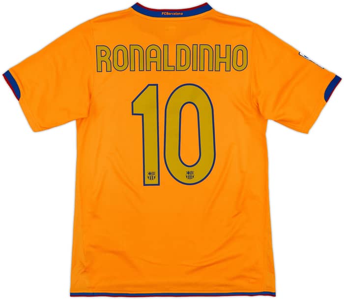 2006-08 Barcelona Away Shirt Ronaldinho #10 - 8/10 - (S)
