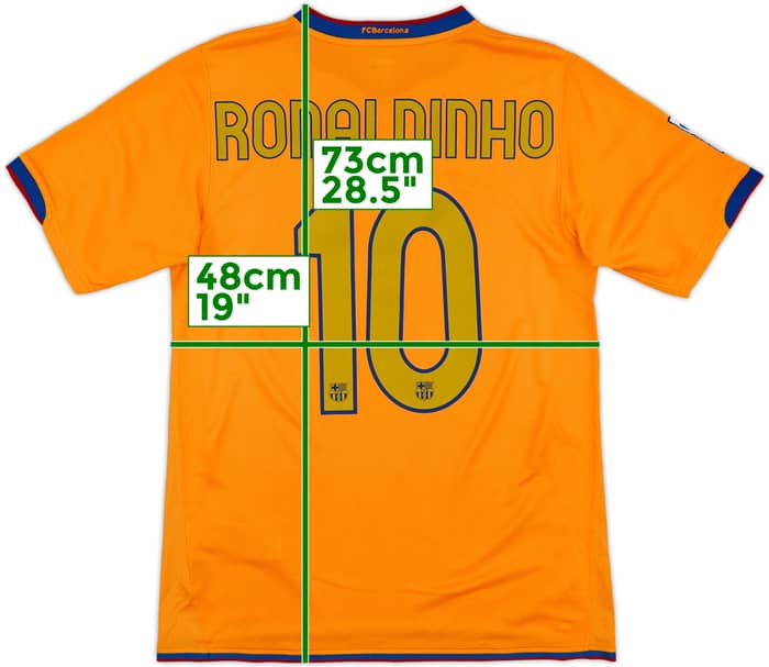 2006-08 Barcelona Away Shirt Ronaldinho #10 - 8/10 - (S)