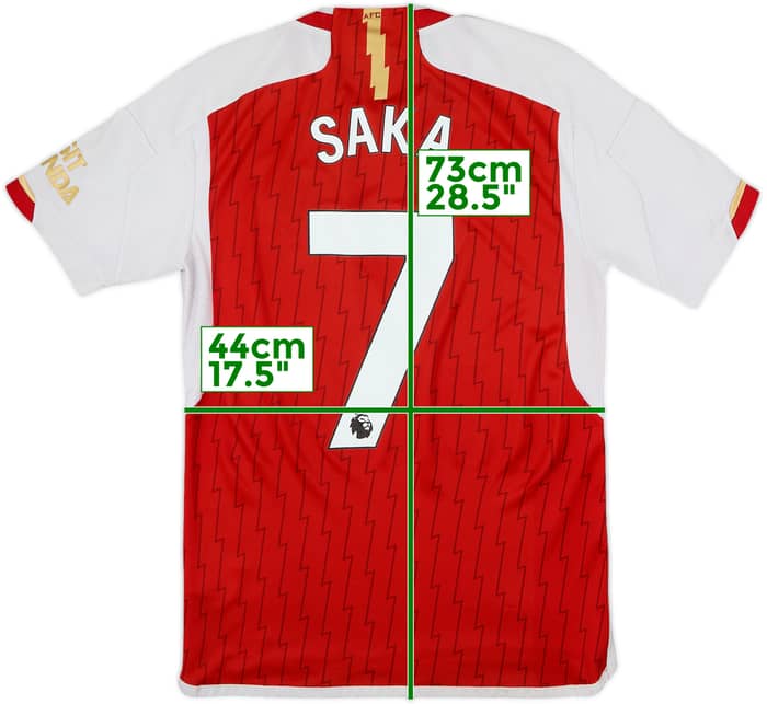 2023-24 Arsenal Home Shirt Saka #7 - 6/10 - (S)