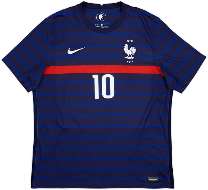 2020-21 France Home Shirt Mbappe #10 - 8/10 - (XL)