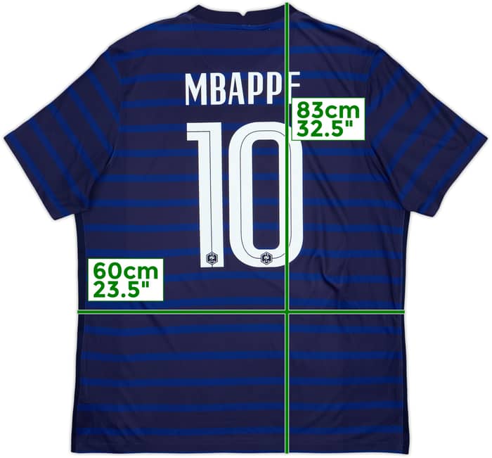2020-21 France Home Shirt Mbappe #10 - 8/10 - (XL)