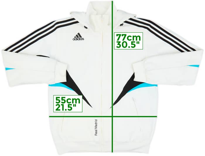 2008-09 Real Madrid adidas Hooded Track Jacket - 7/10 - (L)