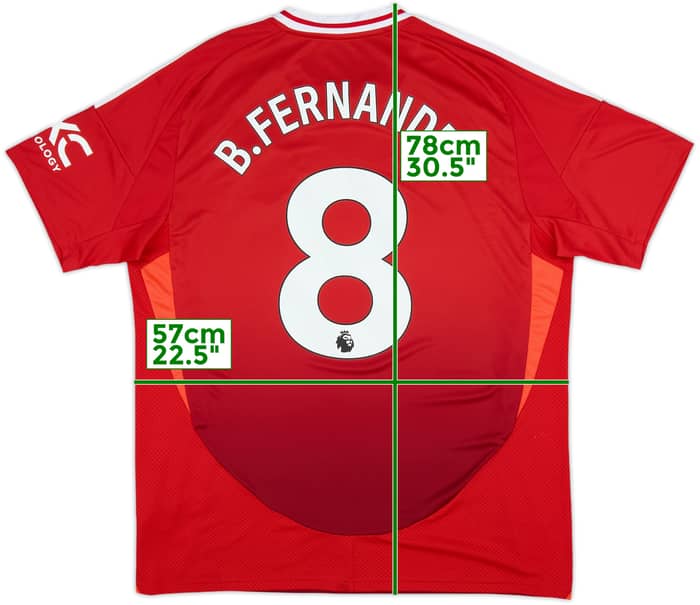 2024-25 Manchester United Home Shirt B.Fernandes #8 - 10/10 - (XL)