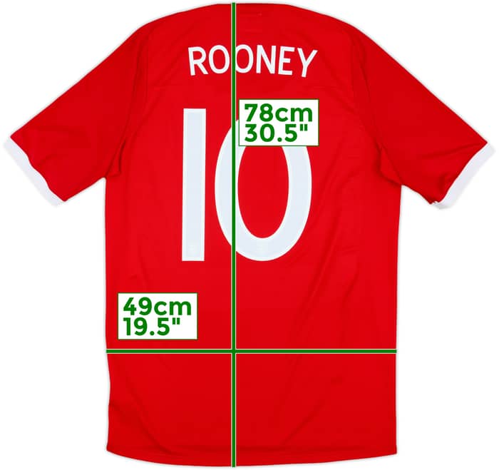 2010-11 England Away Shirt Rooney #10 - 9/10 - (M)